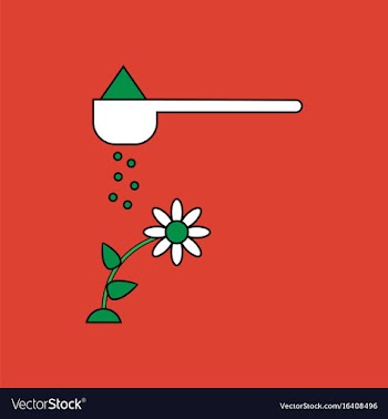 Flat icon design collection fertilizer and flower vector image