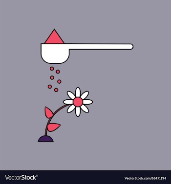Flat icon design collection fertilizer and flower vector image