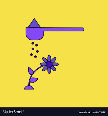 Flat icon design collection fertilizer and flower vector image