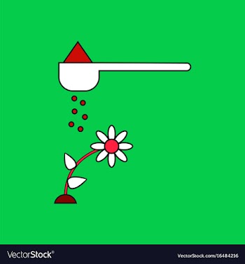 Flat icon design collection fertilizer and flower vector image