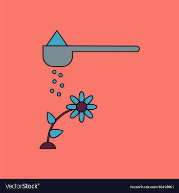 Flat icon design collection fertilizer and flower vector image