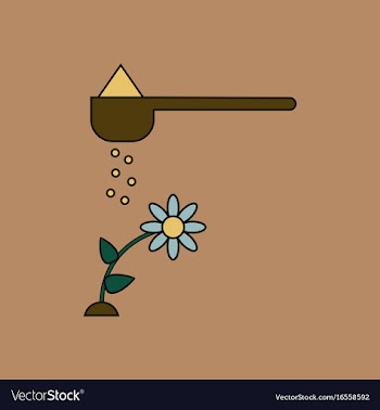 Flat icon design collection fertilizer and flower vector image