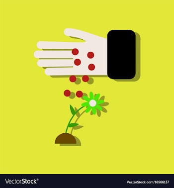 Flat icon design collection fertilizer and flower vector image