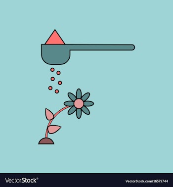 Flat icon design collection fertilizer and flower vector image