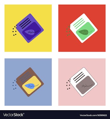 Flat icon design collection fertilizer package vector image
