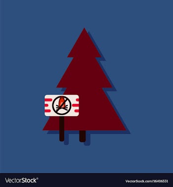 Flat icon design collection fir-tree with plaque vector image