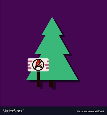 Flat icon design collection fir-tree with plaque vector image