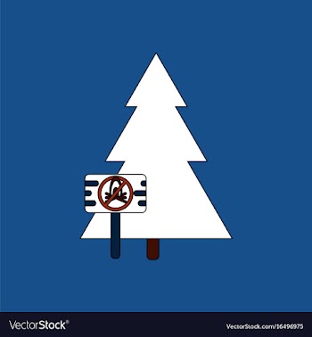 Flat icon design collection fir-tree with plaque vector image