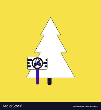 Flat icon design collection fir-tree with plaque vector image