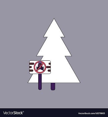 Flat icon design collection fir-tree with plaque vector image