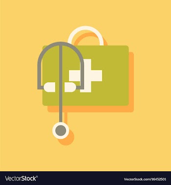 Flat icon design collection first aid bag in vector image