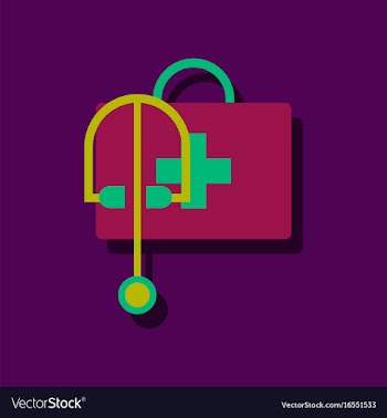 Flat icon design collection first aid bag in vector image