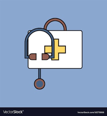 Flat icon design collection first aid bag vector image