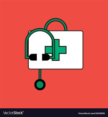 Flat icon design collection first aid bag vector image