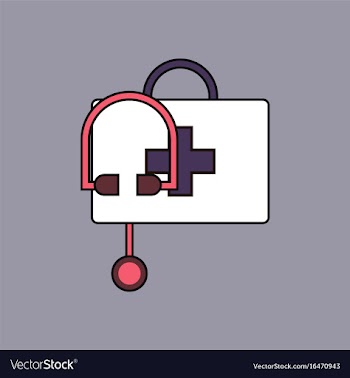 Flat icon design collection first aid bag vector image