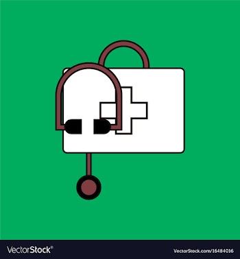 Flat icon design collection first aid bag vector image