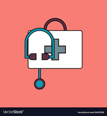 Flat icon design collection first aid bag vector image
