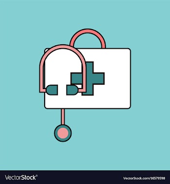 Flat icon design collection first aid bag vector image