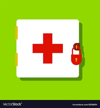 Flat icon design collection first aid kit on the vector image