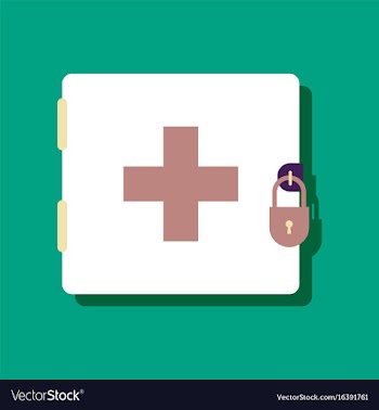 Flat icon design collection first aid kit on the vector image