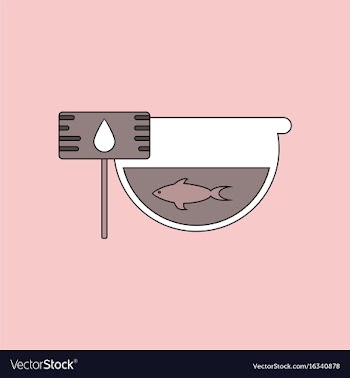 Flat icon design collection fish in an aquarium vector image
