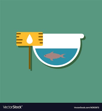 Flat icon design collection fish in an aquarium vector image