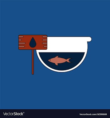 Flat icon design collection fish in an aquarium vector image