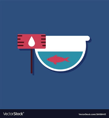 Flat icon design collection fish in an aquarium vector image