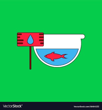 Flat icon design collection fish in an aquarium vector image