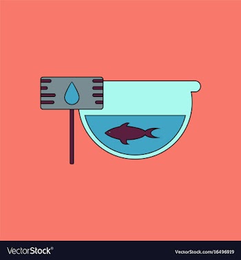 Flat icon design collection fish in an aquarium vector image