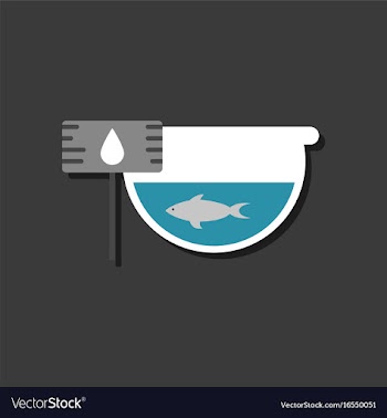 Flat icon design collection fish in an aquarium vector image