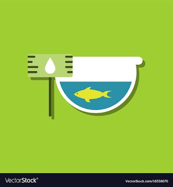 Flat icon design collection fish in an aquarium vector image