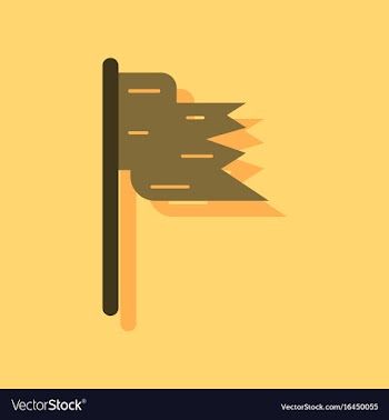 Flat icon design collection flag silhouette in vector image