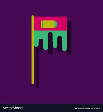 Flat icon design collection flag silhouette in vector image