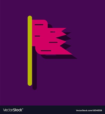 Flat icon design collection flag silhouette in vector image