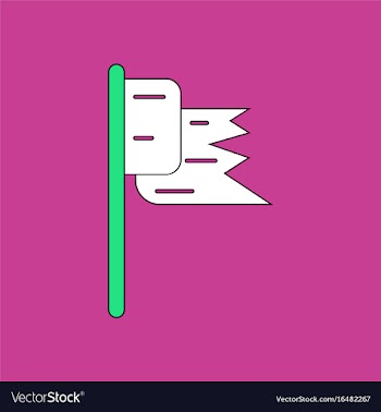 Flat icon design collection flag silhouette vector image