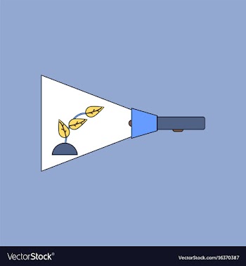 Flat icon design collection flashlight and plant vector image