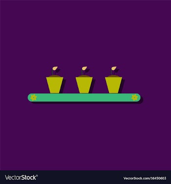 Flat icon design collection flowerpots on shelf vector image