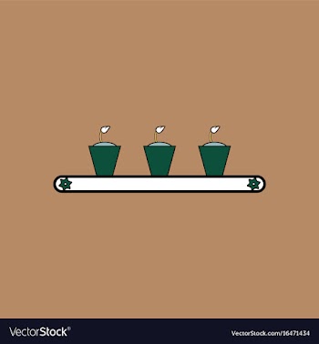 Flat icon design collection flowerpots on shelf vector image