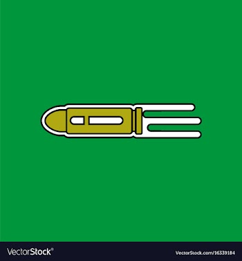 Flat icon design collection flying bullet with vector image