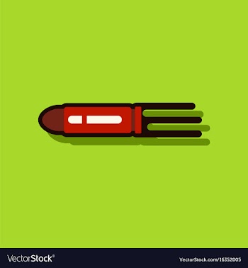 Flat icon design collection flying bullet with vector image
