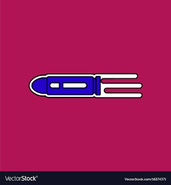 Flat icon design collection flying bullet with vector image