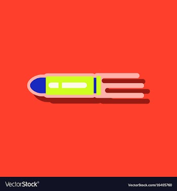 Flat icon design collection flying bullet with vector image