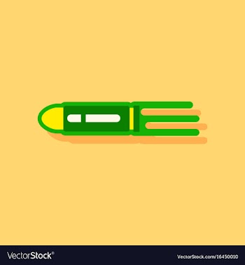 Flat icon design collection flying bullet with vector image