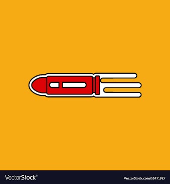 Flat icon design collection flying bullet with vector image