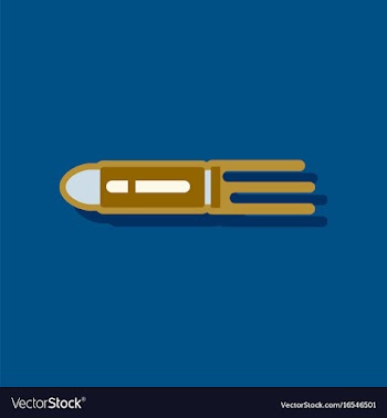 Flat icon design collection flying bullet with vector image