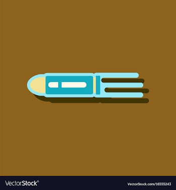 Flat icon design collection flying bullet with vector image