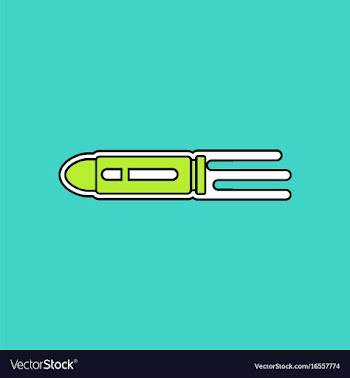 Flat icon design collection flying bullet with vector image