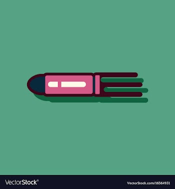 Flat icon design collection flying bullet with vector image
