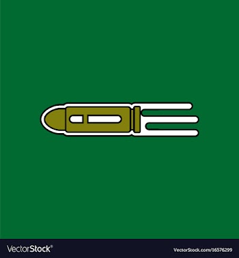 Flat icon design collection flying bullet with vector image